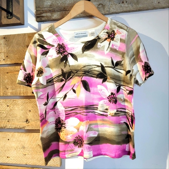Alfred Dunner Abstract Floral Women's Top - Picture 1 of 4